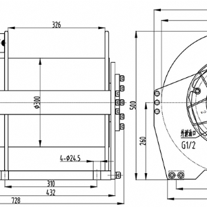 ST60H液壓絞車（雙滾筒）